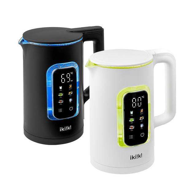 【ikiiki伊崎】1.7L智能溫控玻璃快煮壺  IK-TK4209(白)/IK-TK4210(黑)