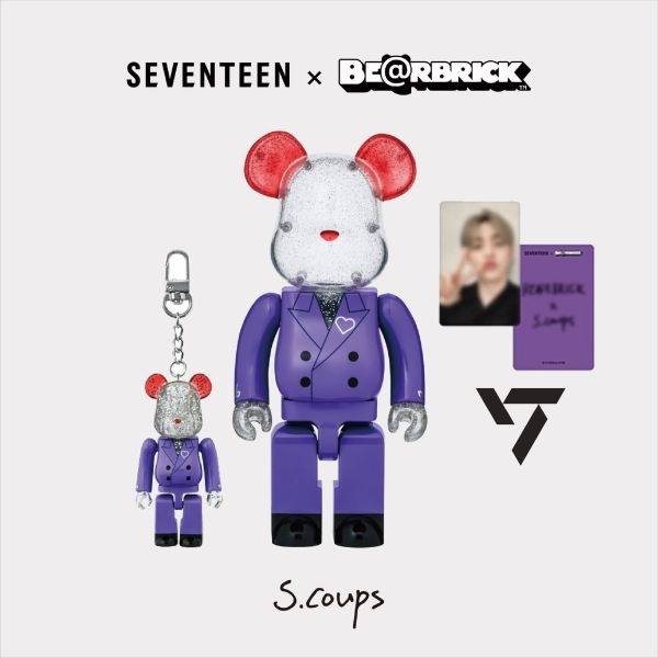 BE@RBRICK X SEVENTEEN 崔勝哲scoups 100%&400%｜庫柏力克熊聯名款