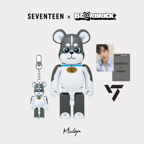BE@RBRICK X SEVENTEEN 金珉奎MINGYU 100%&400%｜庫柏力克熊聯名款