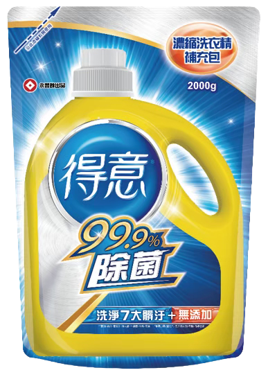 得意-(藍)除菌濃縮洗衣精2000g補充包