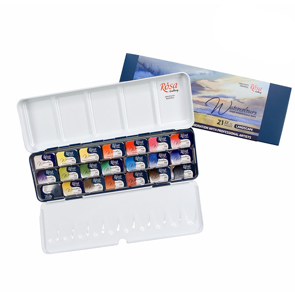 烏克蘭羅莎Rosa Gallery Landscape塊狀水彩 風景21色