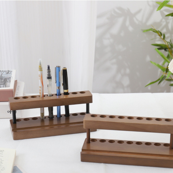 木質畫筆多功能筆架手機架