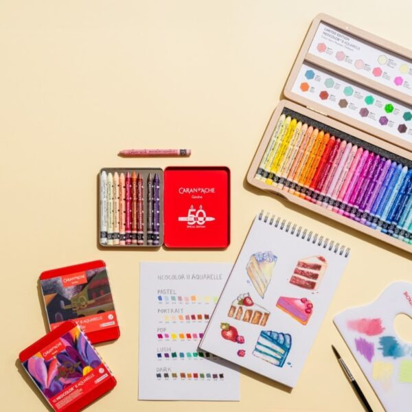 瑞士 Caran D'ache 卡達 Neocolor II 50週年紀念款 水性蠟筆 10色