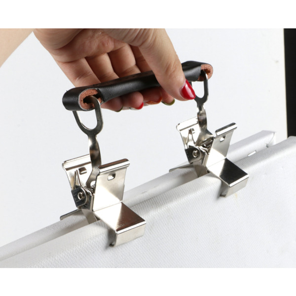 油畫 雙頭鐵不鏽鋼畫布夾(提把式) 畫布夾 油畫用具