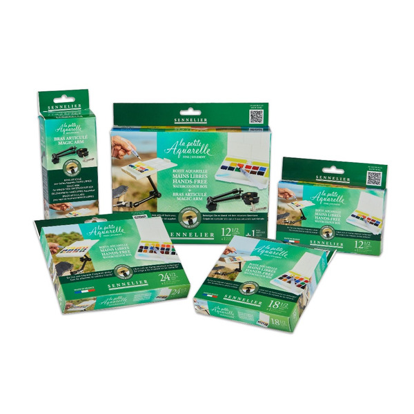申內利爾 魔術手臂寫生水彩套組 塊狀水彩12色 18色 24色