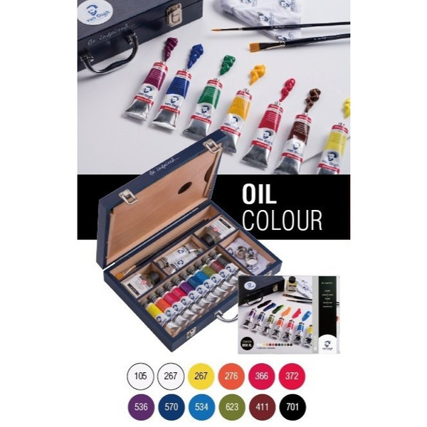 荷蘭 VAN GOGH 梵谷〕油畫顏料木盒入門組 / 12色40ml