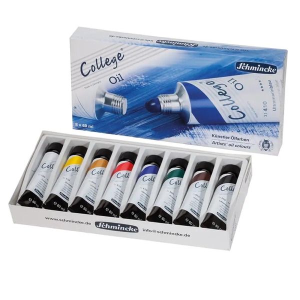 德國Schmincke貓頭鷹 College油畫顏料 60ml-8色/紙盒裝