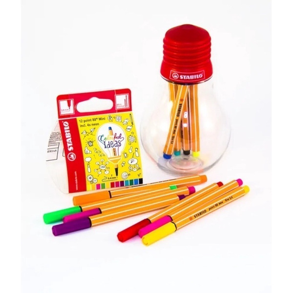 STABILO 德國 思筆樂 point 88 Colorful Ideas 迷你彩色簽字筆 12色組