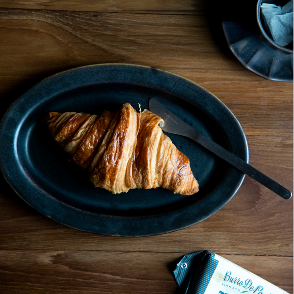 日本Ancient Pottery  古董風 橢圓盤 禮盒裝