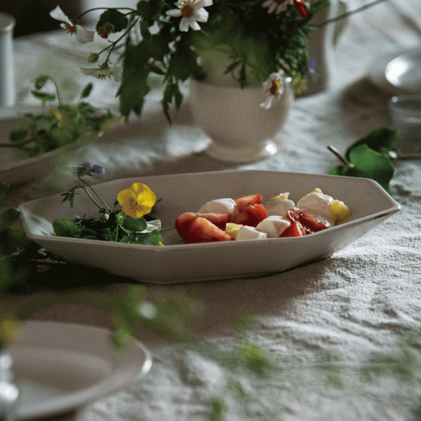 日本Ancient Pottery  復古八角長盤 禮盒裝