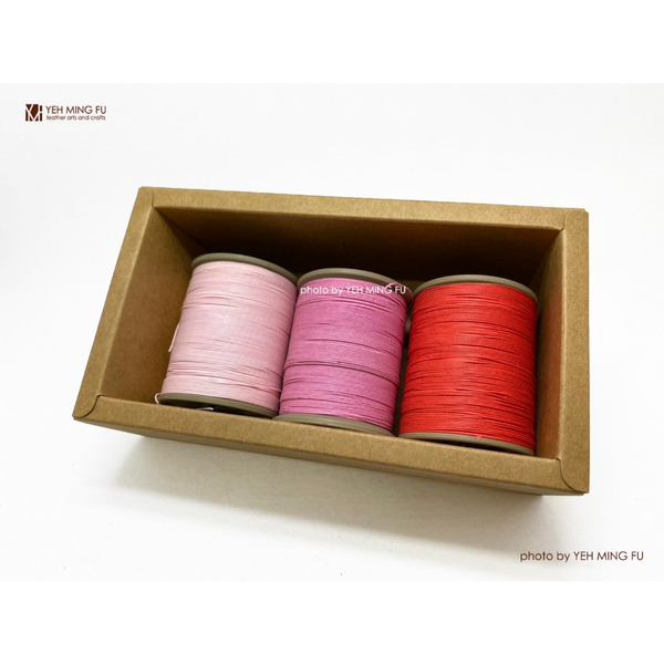 *限量*YMF亞麻線(已上蠟)-0.6mm線軸款(為樣品色料，量有些微差異，請可接受者再下單)《葉明福皮革創作工房》