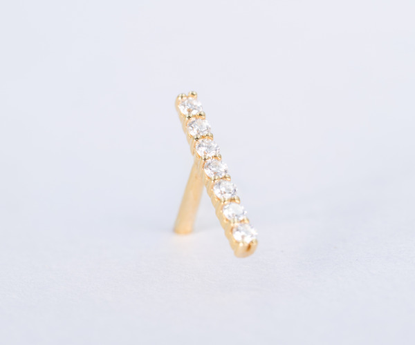 829852 幾何單編排鑽直線耳環