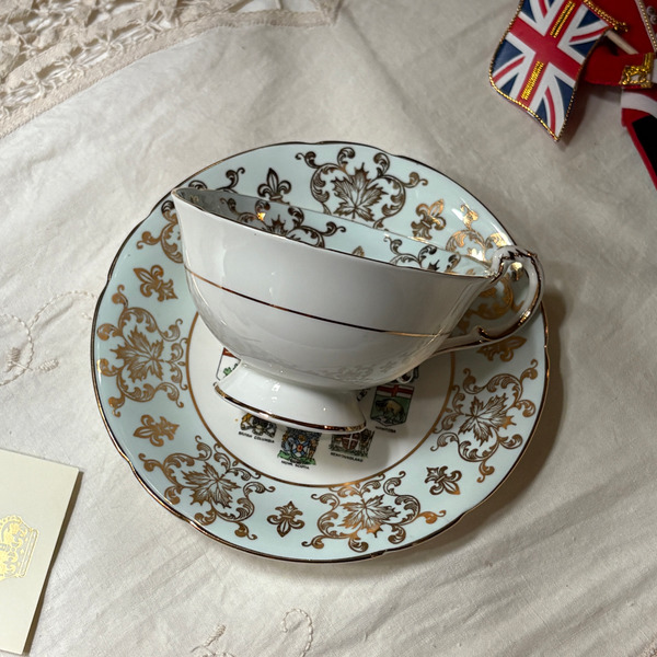 Paragon 加拿大省旗骨瓷杯- 淡水藍