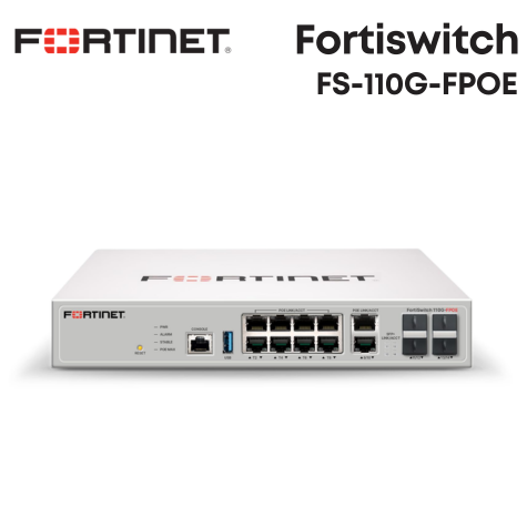 Fortinet FortiSwitch FS-110G-FPOE 商用網路交換器