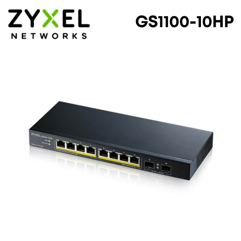 ZyXEL 合勤 GS1100-10HP(Rev.B1) 8埠GbE 無網管交換器