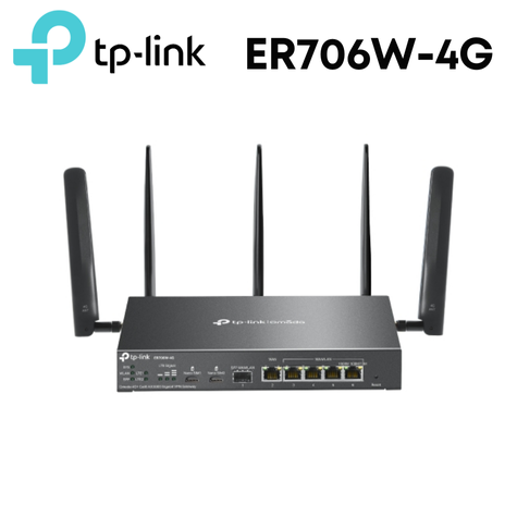TP-Link ER706W-4G Omada 4G+ Cat6 AX3000 Gigabit VPN 路由器