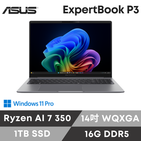 【14吋】ASUS ExpertBook P3 華碩商用筆電