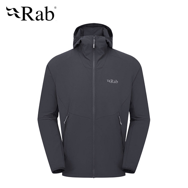 【Rab】Borealis Hoody 薄軟殼連帽外套 男 鯨魚灰 QWS-76-BEL