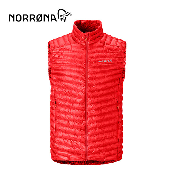 【Norrona】trollveggen Superlight down800 保暖背心 男 刺激紅 # 1615-24-5630