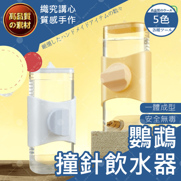 【隔日送達🚀】鸚鵡撞針飲水器 撞針喝水壺 大號自動餵水器 小中型鳥用飲水器 喝水器用品 小寵自動飲水機 寵物飲水器