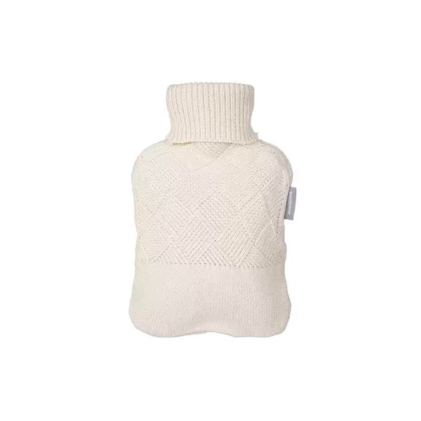 【日本霜山】注水式保溫暖手熱水袋/冷熱敷袋(附針織毛絨套)-1.8L