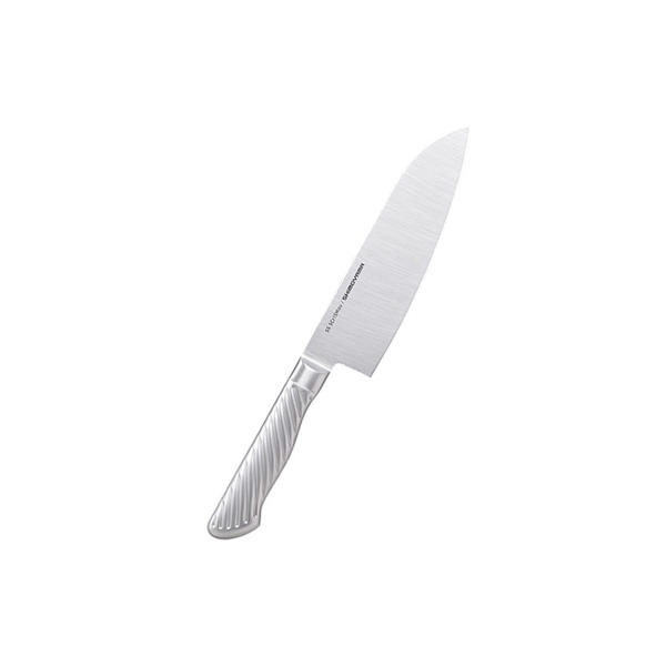 【日本霜山】一體成形不鏽鋼三德刀-30cm