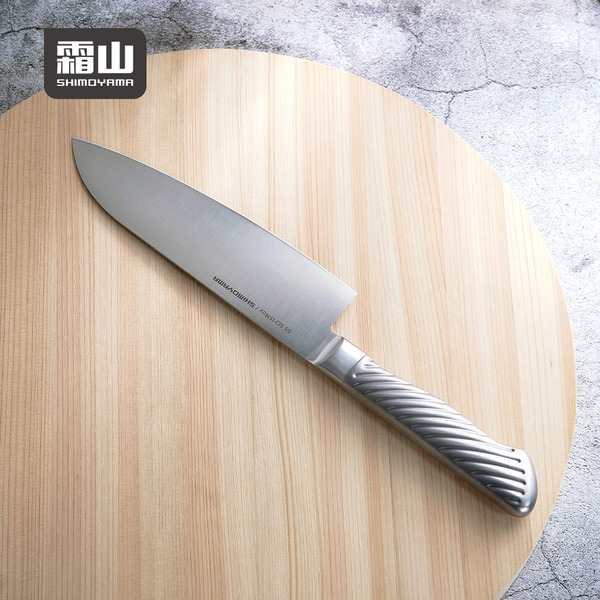 【日本霜山】一體成形不鏽鋼三德刀-30cm