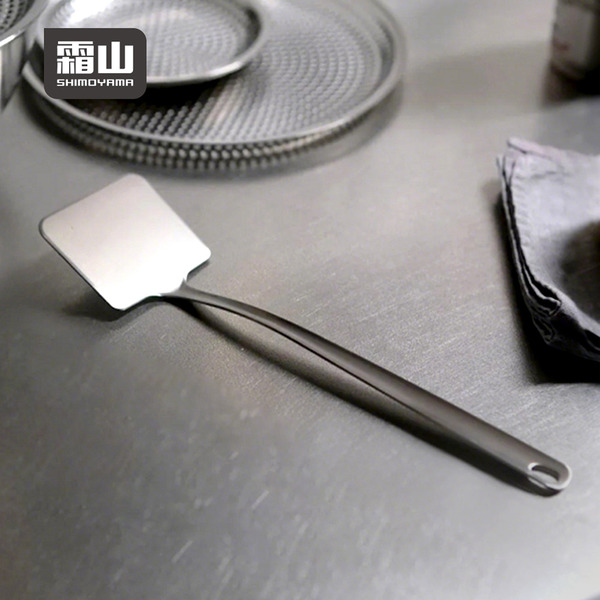 【日本霜山】304不鏽鋼一體成形煎鏟/鍋鏟-27.5cm