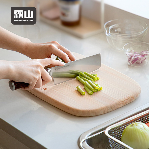 【日本霜山】長方形圓角天然檜木砧板