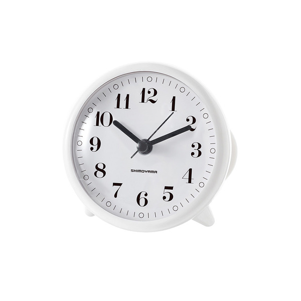 【日本霜山】壁掛立式兩用雙吸盤防水小型時鐘