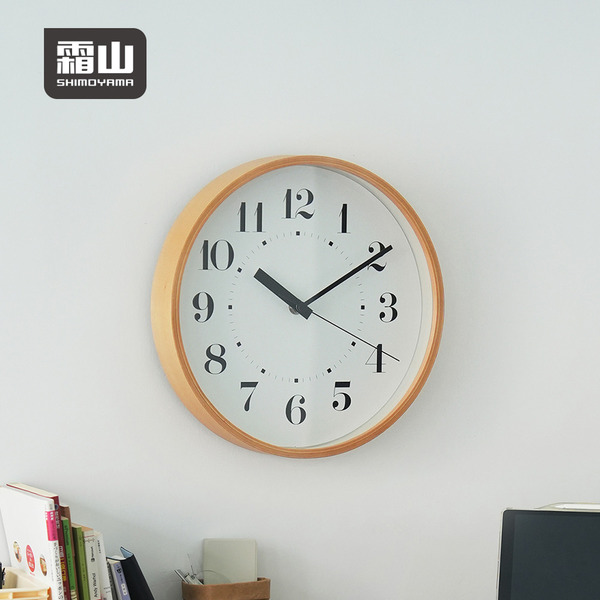 【日本霜山】北歐風靜音掛鐘/時鐘/掛牆鐘-25cm
