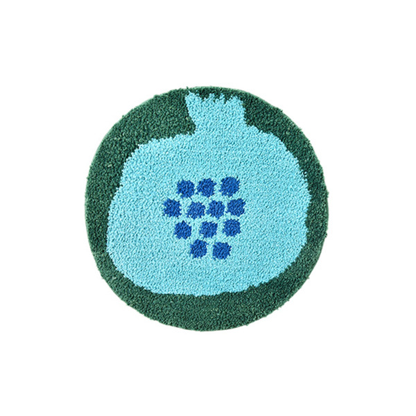 【日本霜山】插畫風圓形長絨毛椅墊/防滑坐墊(直徑40cm)-多色可選