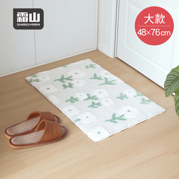 【日本霜山】插畫風防滑吸水快乾浴室踏墊-48x76cm-多色可選