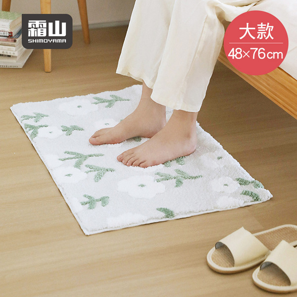 【日本霜山】插畫風防滑吸水快乾浴室踏墊-48x76cm-多色可選