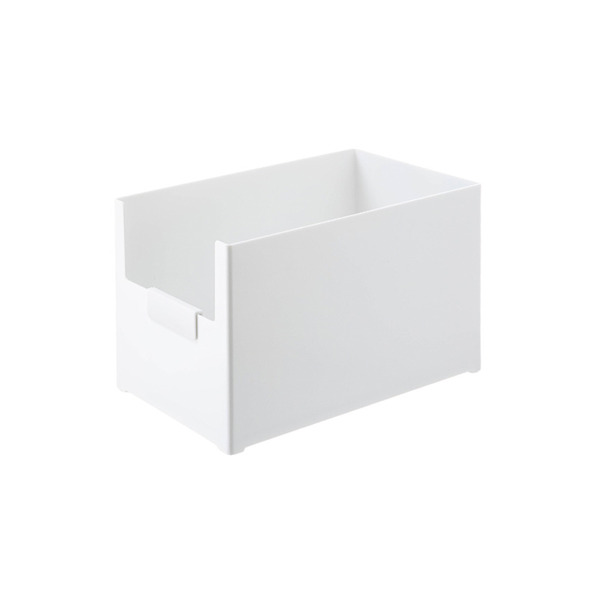 【日本霜山】寬型直角無印風U型口分類收納盒-L-3入