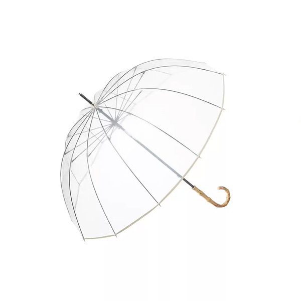 【日本霜山】防潑水速乾復古竹柄12骨防風雨傘-多色可選