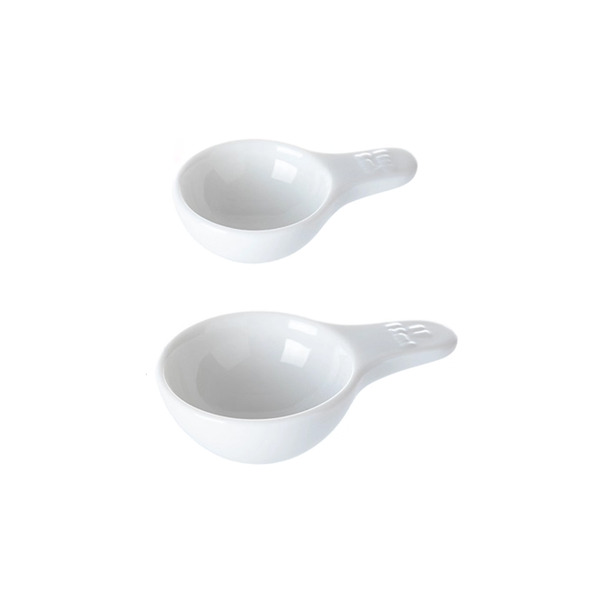 【日本霜山】陶瓷短柄量匙/量勺2件組