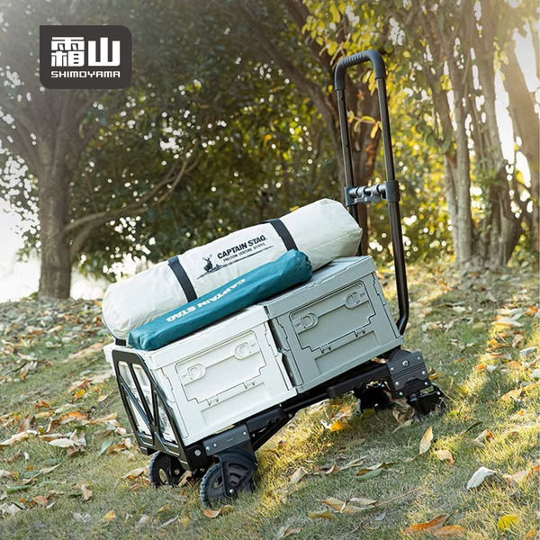 【日本霜山】多功能戶外露營攜帶型耐重折疊推車(平板車/手推車)