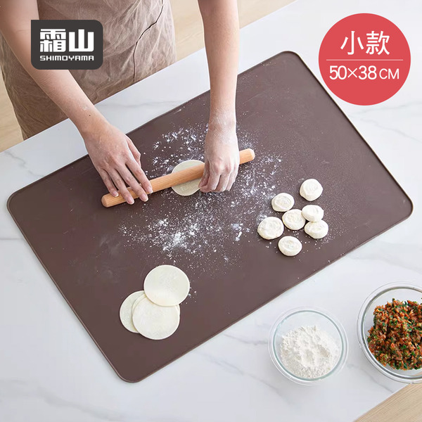 【日本霜山】長方形矽膠不沾黏揉麵墊(50x38cm)-多色可選