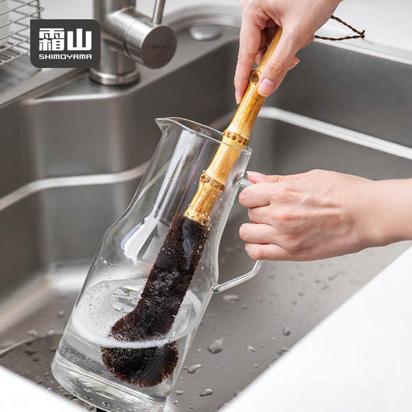 【日本霜山】竹柄山棕杯刷/瓶刷