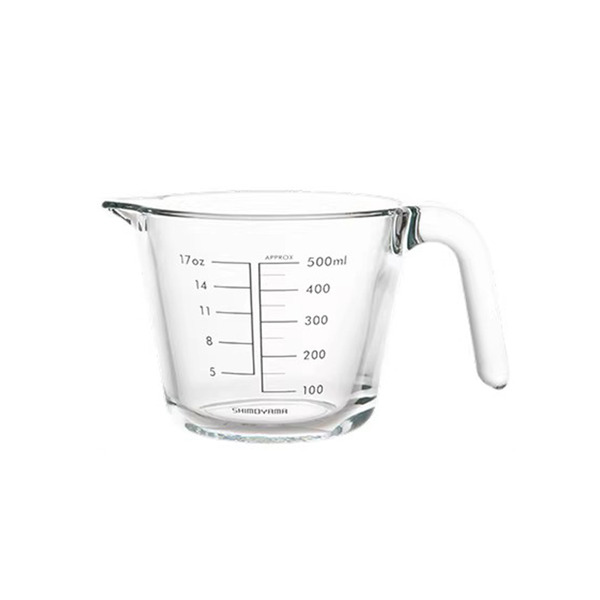 【日本霜山】可微波耐熱玻璃量杯(附刻度)-500ml