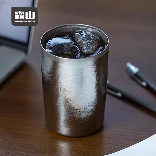 【日本霜山】純鈦雙層保溫保冷杯/水杯/茶杯-305ml