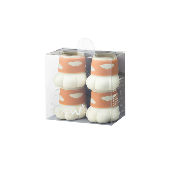 【日本霜山】貓掌造型矽膠降噪防刮桌椅腳保護套-12入