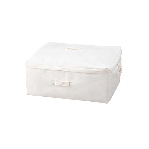 【日本霜山】加厚棉麻特大容量可水洗防塵棉被收納袋-3入