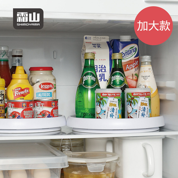 【日本霜山】360度旋轉式多功能調味料/瓶罐收納架-加大款