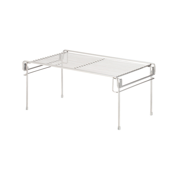 【日本霜山】304不鏽鋼可層疊桌上/水槽下兩用置物架