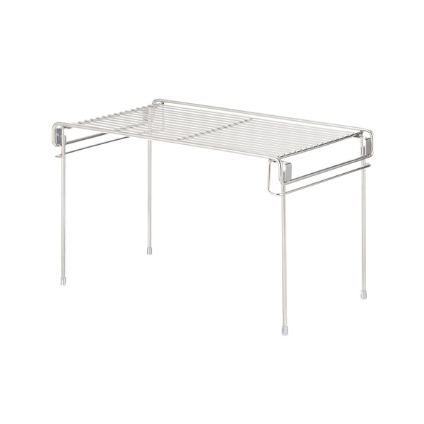 【日本霜山】304不鏽鋼可層疊桌上/水槽下兩用置物架-加高款