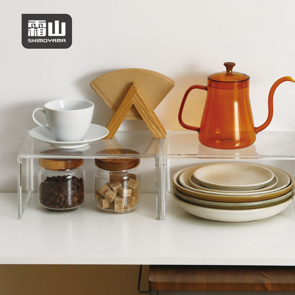 【日本霜山】透明ㄇ型置物/分層收納架