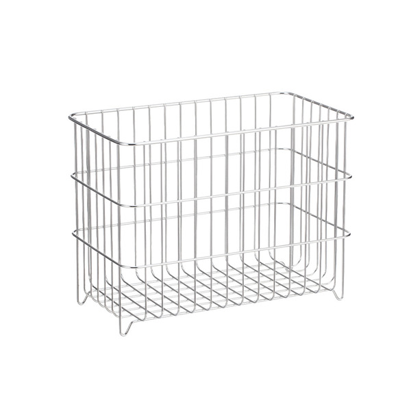 【日本霜山】復古風304不鏽鋼置物收納籃(大款)