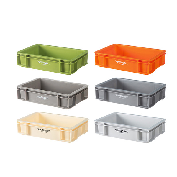 【日本霜山】工業風可層疊式桌面收納盒-3入-多色可選